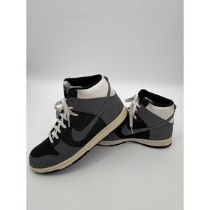 NIKE Dunk High Top Men's Size 10.5 Black Grey Denim 317982-054 SB Jordan 2012